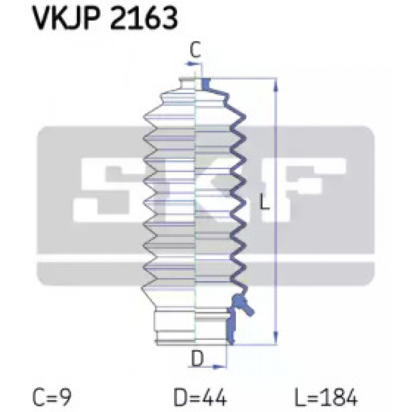 VKJP 2163 SKF - Пильовик привідного валу